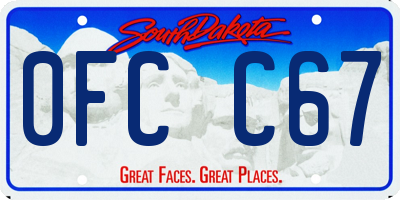 SD license plate 0FCC67