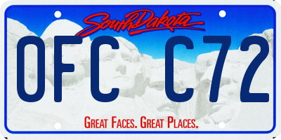 SD license plate 0FCC72