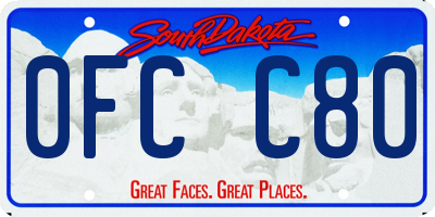 SD license plate 0FCC80