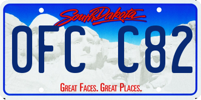 SD license plate 0FCC82