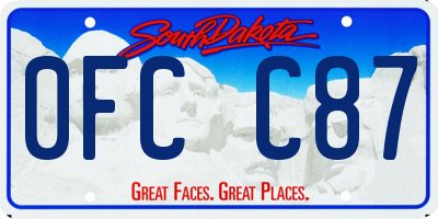 SD license plate 0FCC87