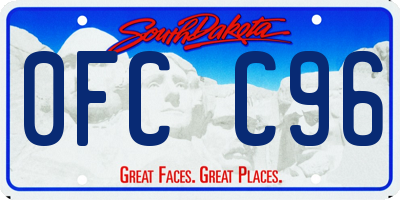 SD license plate 0FCC96