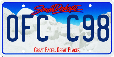 SD license plate 0FCC98