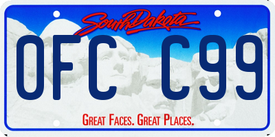 SD license plate 0FCC99