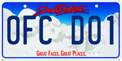 SD license plate 0FCD01