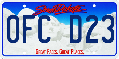 SD license plate 0FCD23