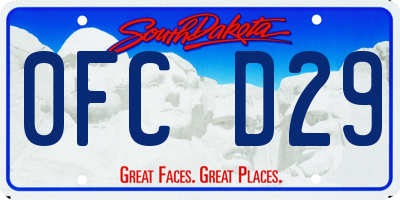SD license plate 0FCD29