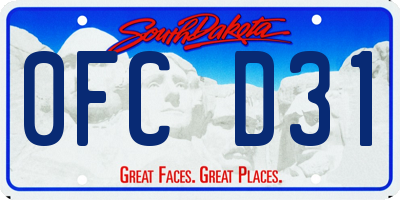 SD license plate 0FCD31