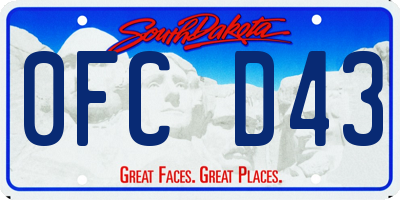 SD license plate 0FCD43
