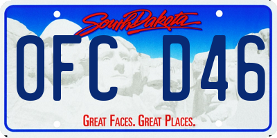 SD license plate 0FCD46