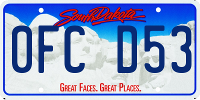 SD license plate 0FCD53