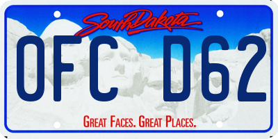 SD license plate 0FCD62