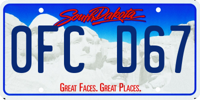 SD license plate 0FCD67
