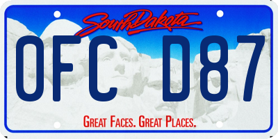 SD license plate 0FCD87