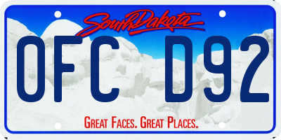 SD license plate 0FCD92