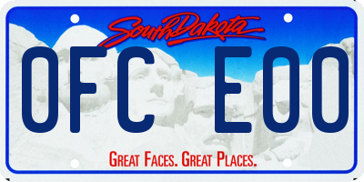 SD license plate 0FCE00