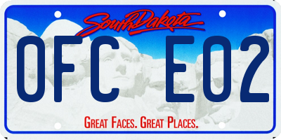 SD license plate 0FCE02