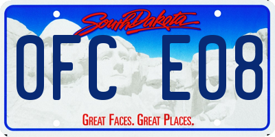 SD license plate 0FCE08