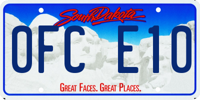 SD license plate 0FCE10