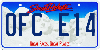 SD license plate 0FCE14