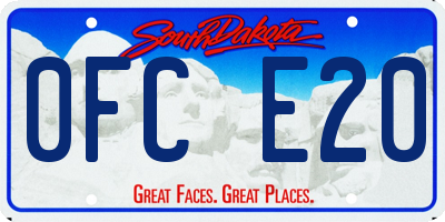 SD license plate 0FCE20