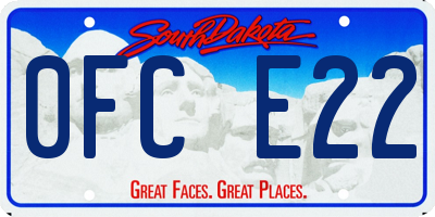 SD license plate 0FCE22