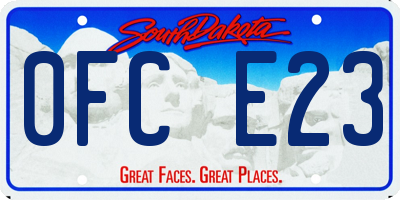 SD license plate 0FCE23