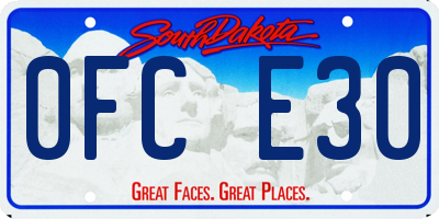 SD license plate 0FCE30