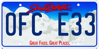 SD license plate 0FCE33