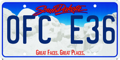 SD license plate 0FCE36