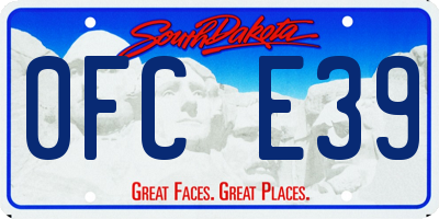 SD license plate 0FCE39