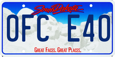SD license plate 0FCE40