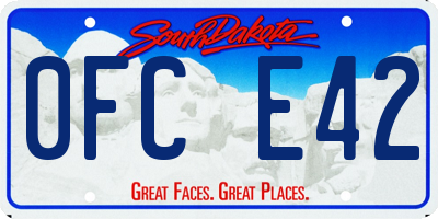 SD license plate 0FCE42