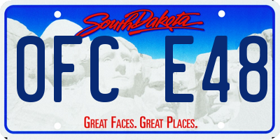 SD license plate 0FCE48