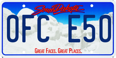 SD license plate 0FCE50