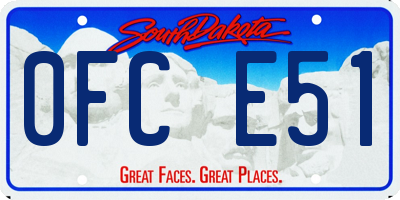 SD license plate 0FCE51