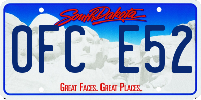 SD license plate 0FCE52