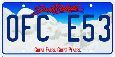 SD license plate 0FCE53