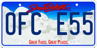 SD license plate 0FCE55