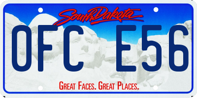 SD license plate 0FCE56