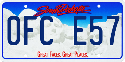 SD license plate 0FCE57