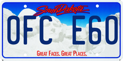 SD license plate 0FCE60
