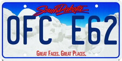 SD license plate 0FCE62