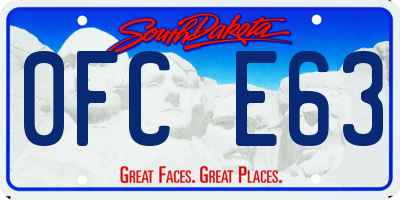 SD license plate 0FCE63