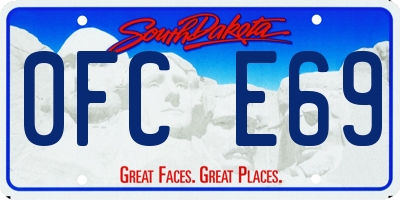 SD license plate 0FCE69