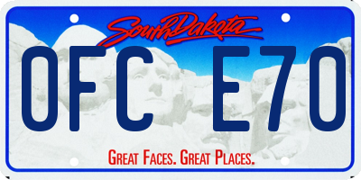 SD license plate 0FCE70