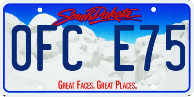 SD license plate 0FCE75