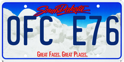 SD license plate 0FCE76