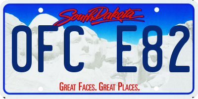 SD license plate 0FCE82