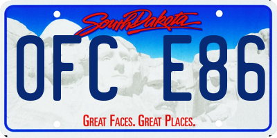 SD license plate 0FCE86